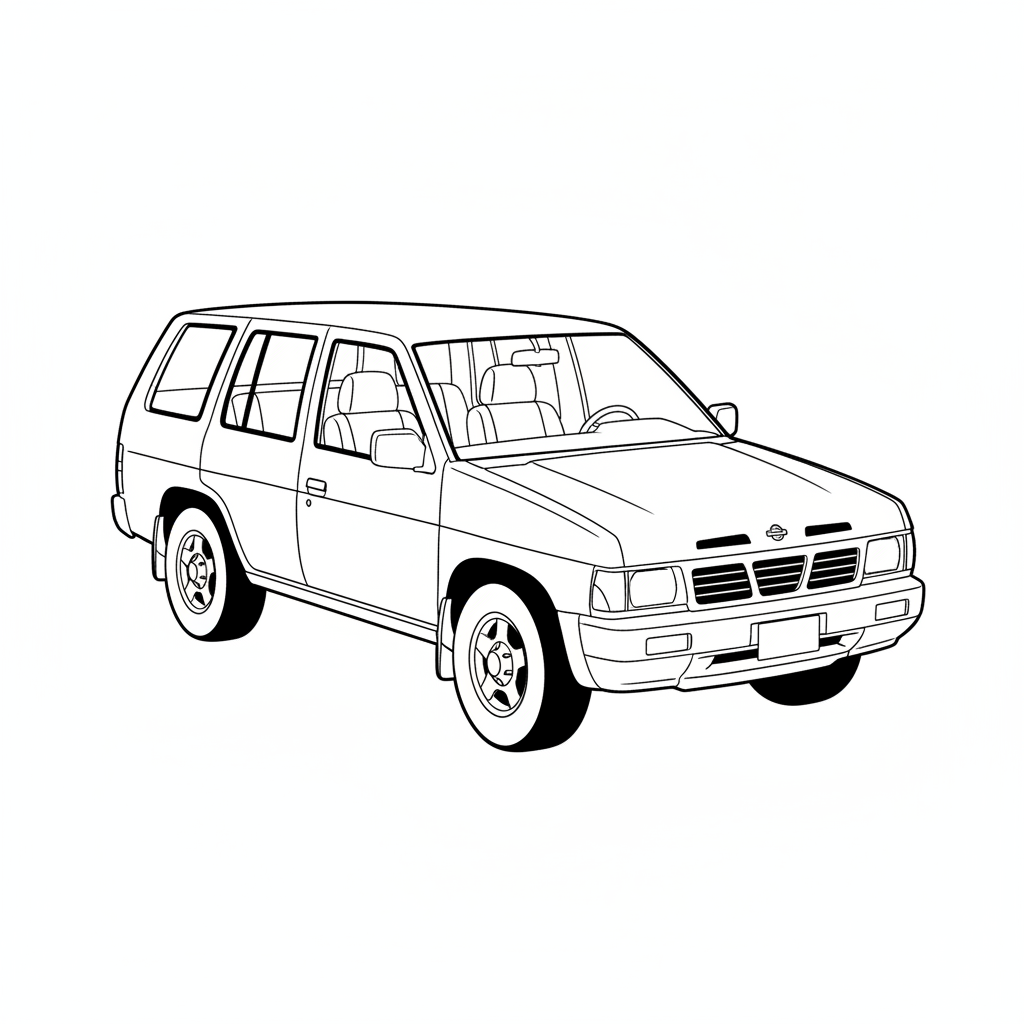 1990 NISSAN Pathfinder coloring page