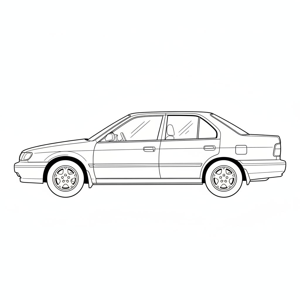 1990 NISSAN Stanza coloring page