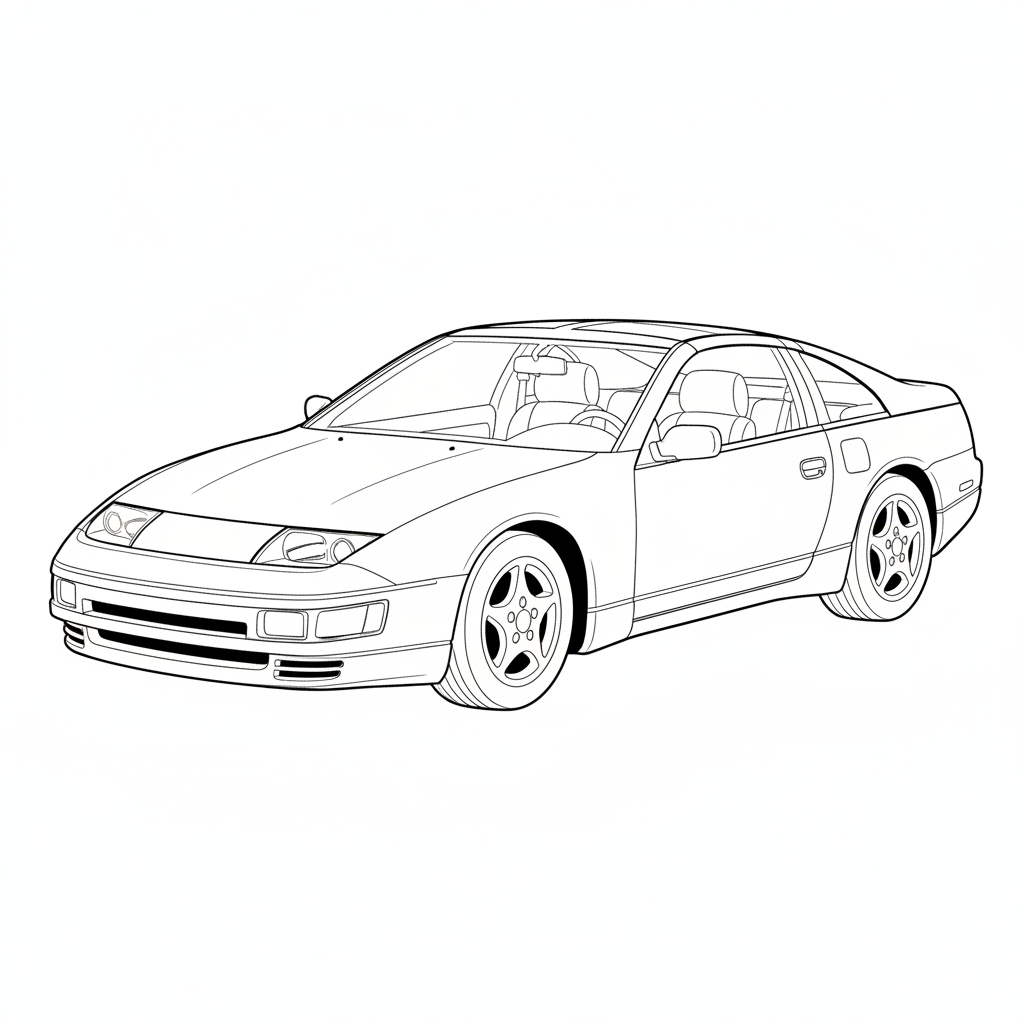 1991 NISSAN 300ZX coloring page