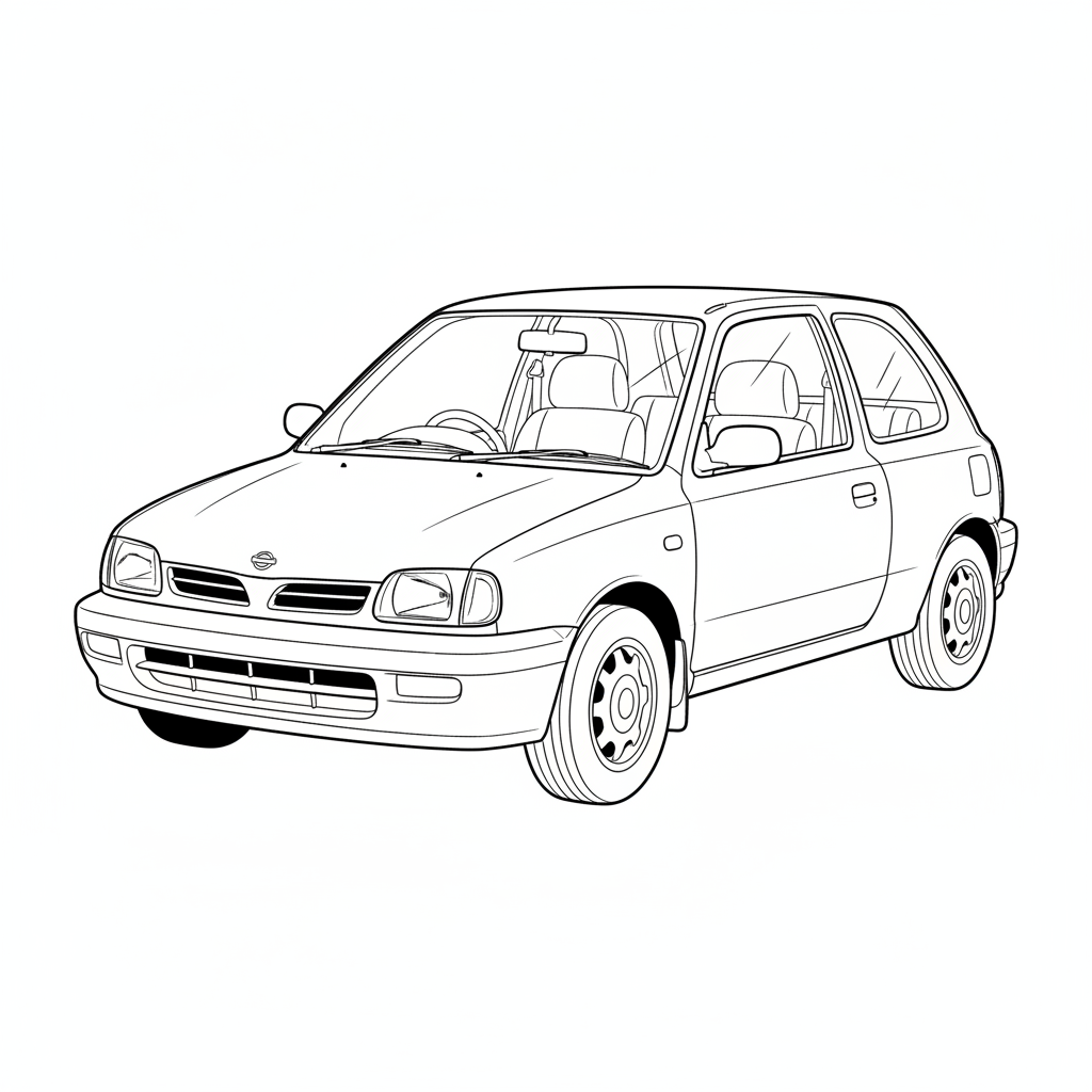 1991 NISSAN Micra coloring page