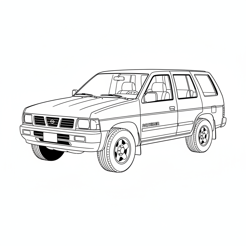 1991 NISSAN Pathfinder coloring page