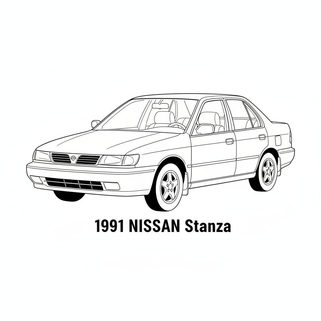 1991 NISSAN Stanza coloring page