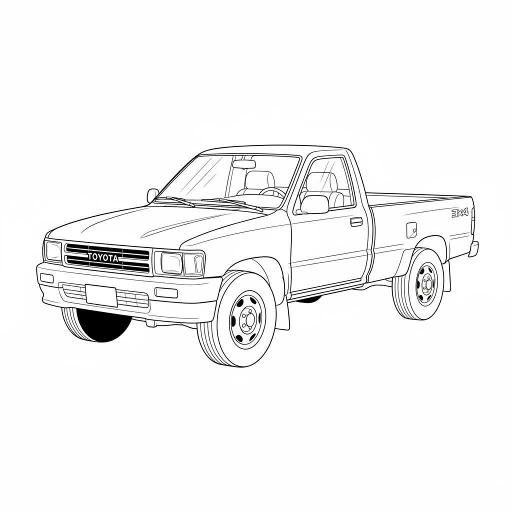 1991 TOYOTA Pick-Up coloring page