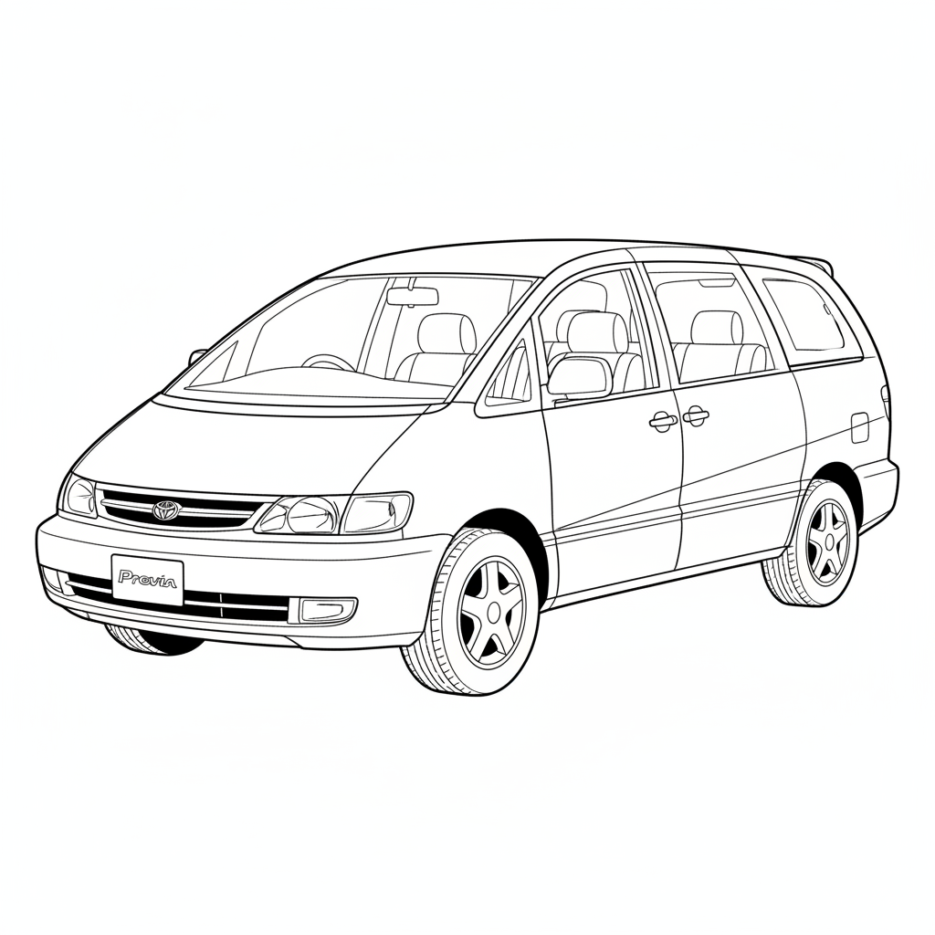 1991 TOYOTA Previa coloring page