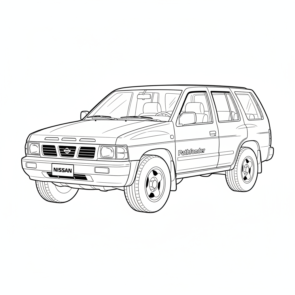1992 NISSAN Pathfinder coloring page
