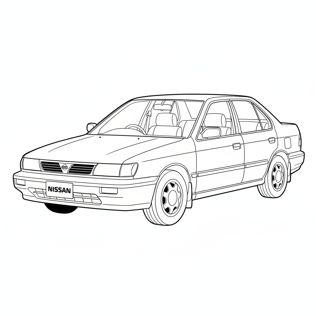 1992 NISSAN Sentra Classic coloring page