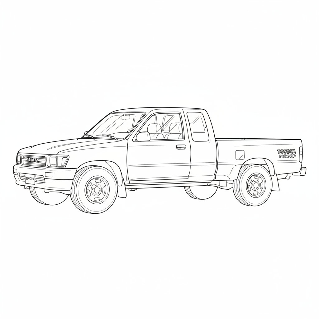 1992 TOYOTA Pick-Up coloring page