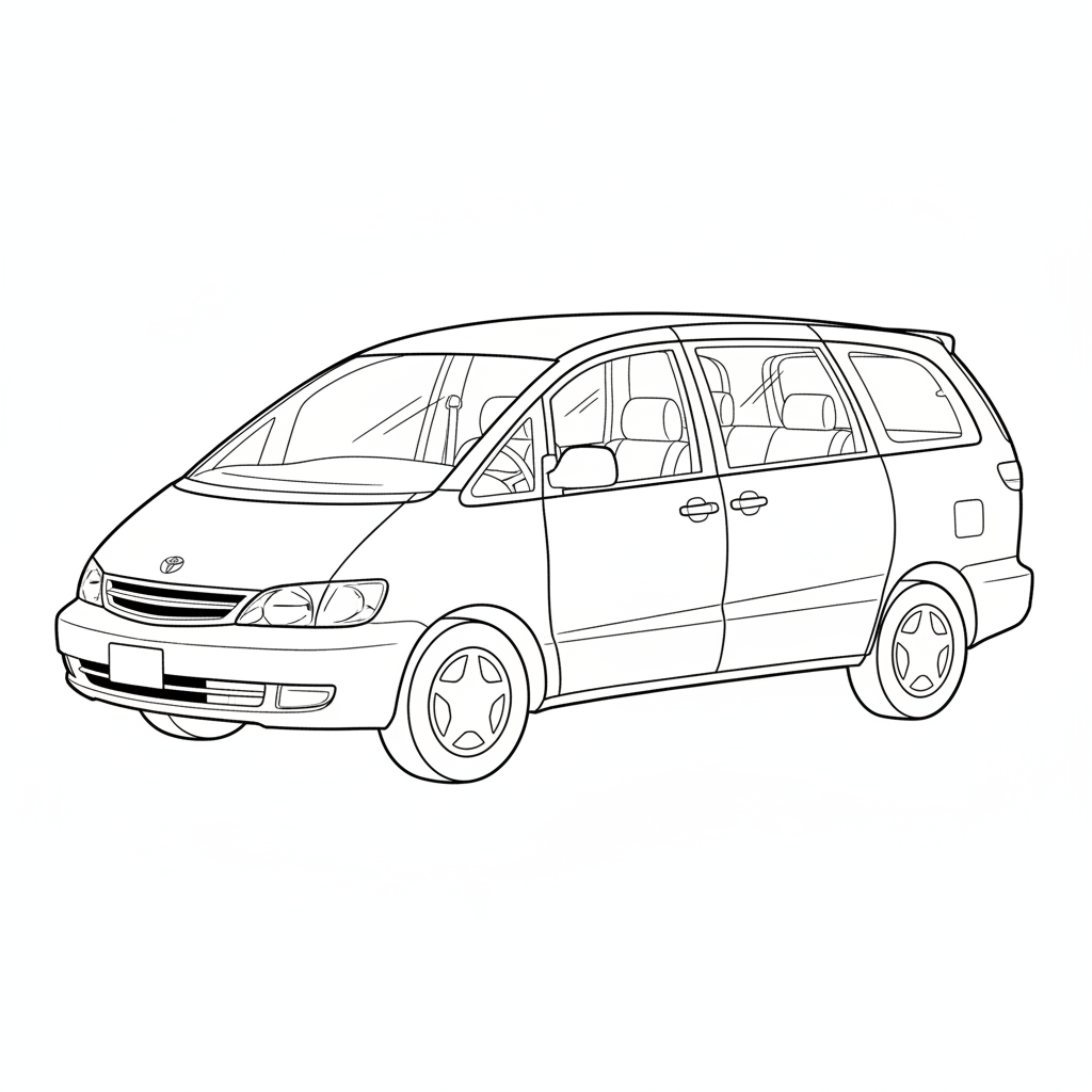 1992 TOYOTA Previa coloring page