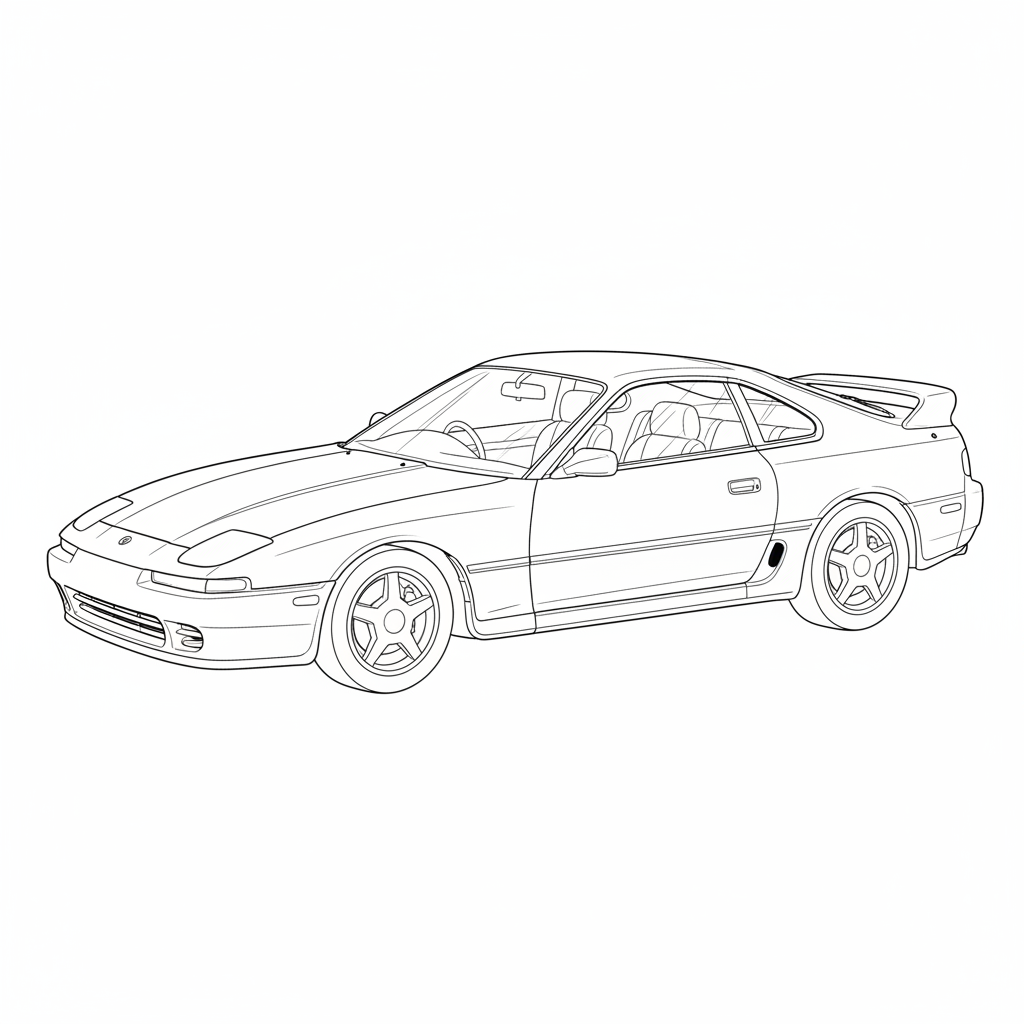 1992 TOYOTA Supra coloring page