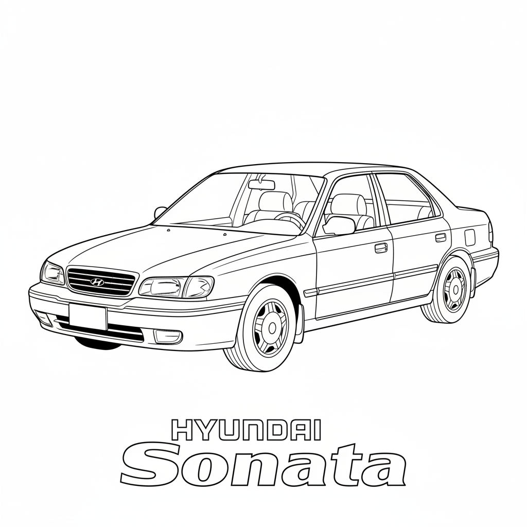 1993 HYUNDAI Sonata coloring page