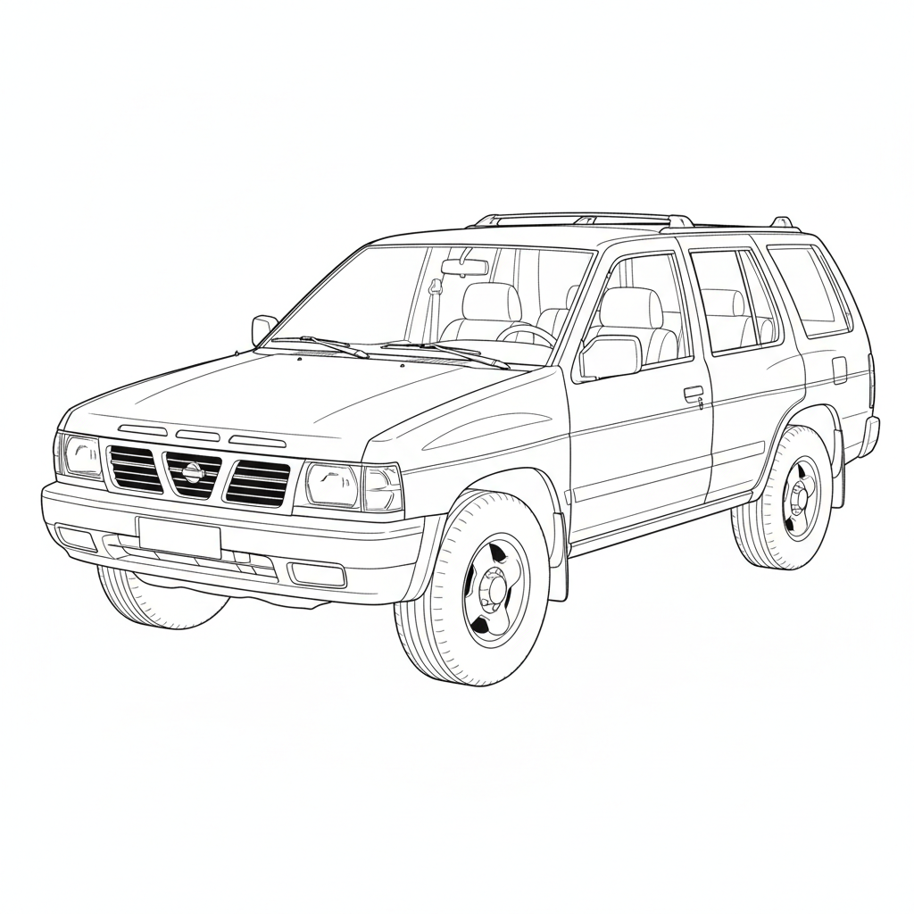 1993 NISSAN Pathfinder coloring page