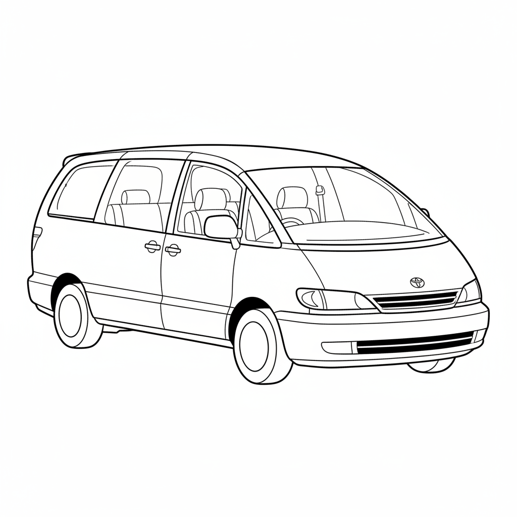1993 TOYOTA Previa coloring page