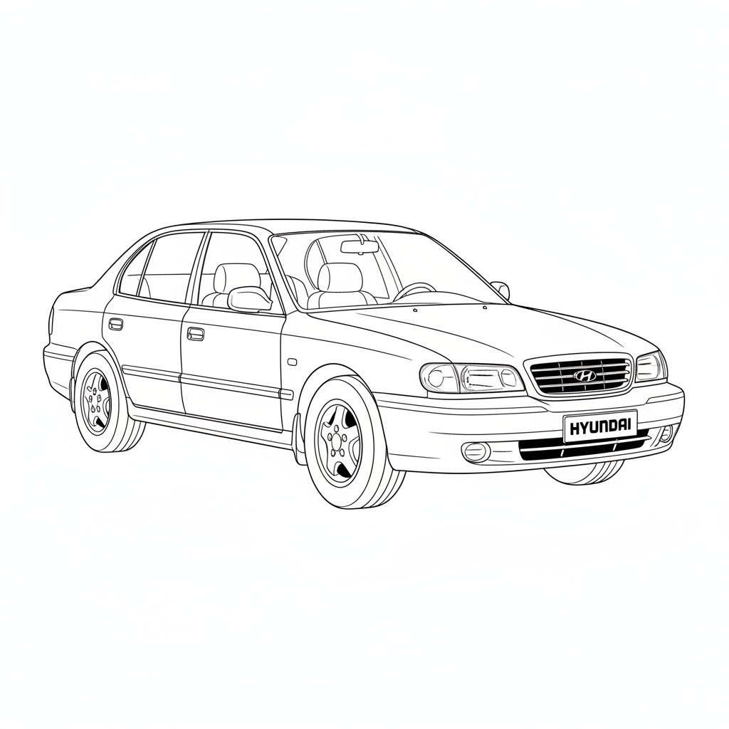 1994 HYUNDAI Sonata coloring page