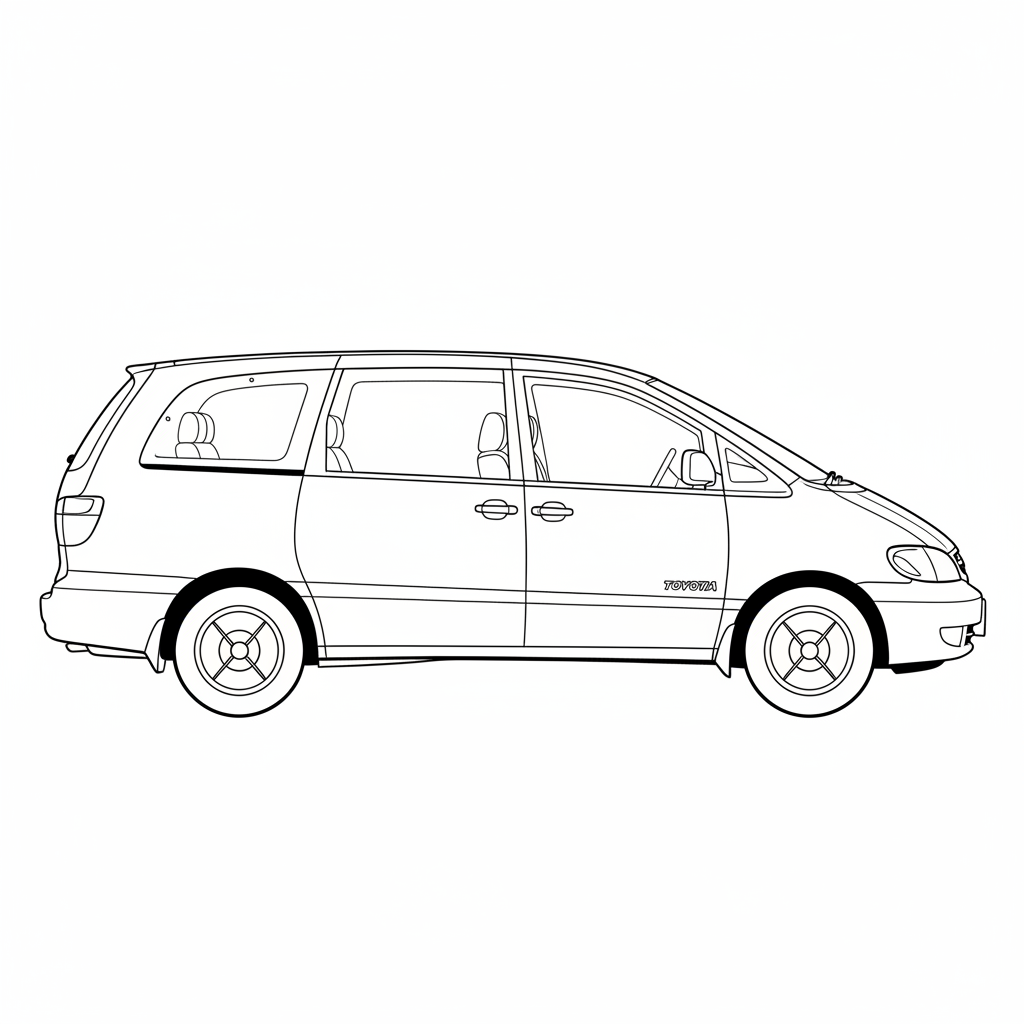 1994 TOYOTA Previa coloring page