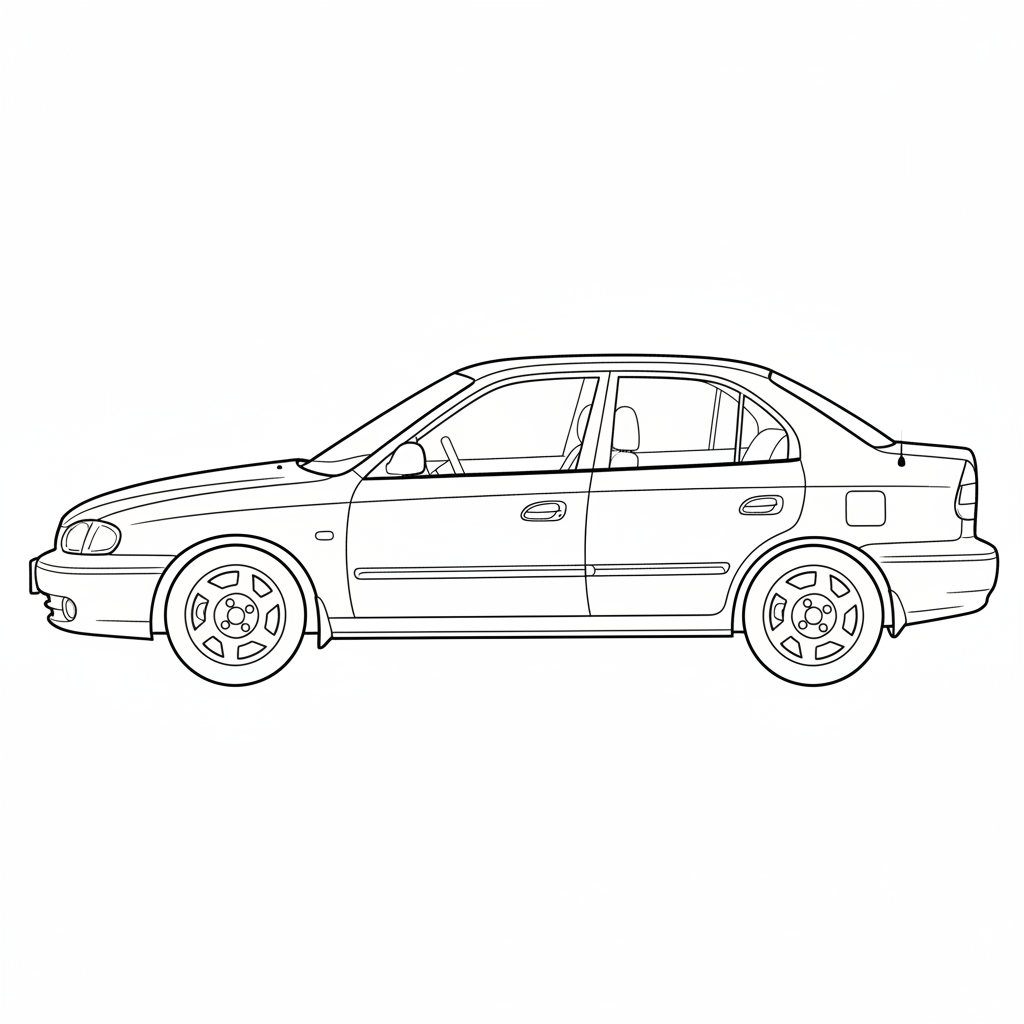 1995 HYUNDAI Elantra coloring page