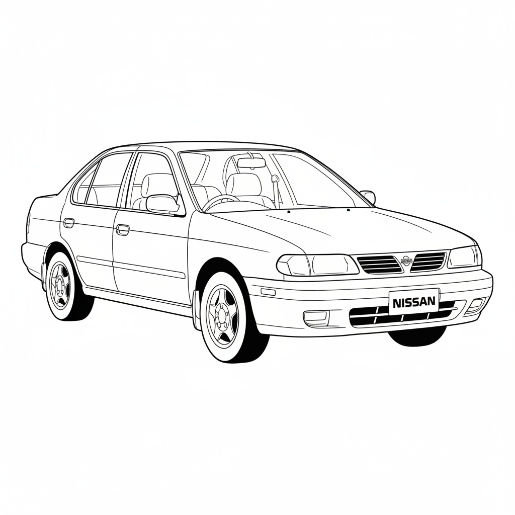 1995 NISSAN Sentra Classic coloring page