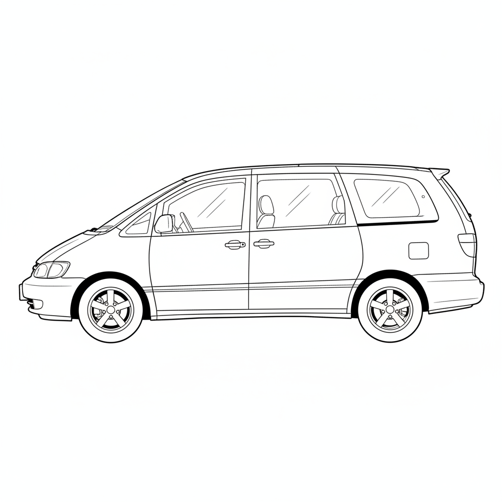 1995 TOYOTA Previa coloring page