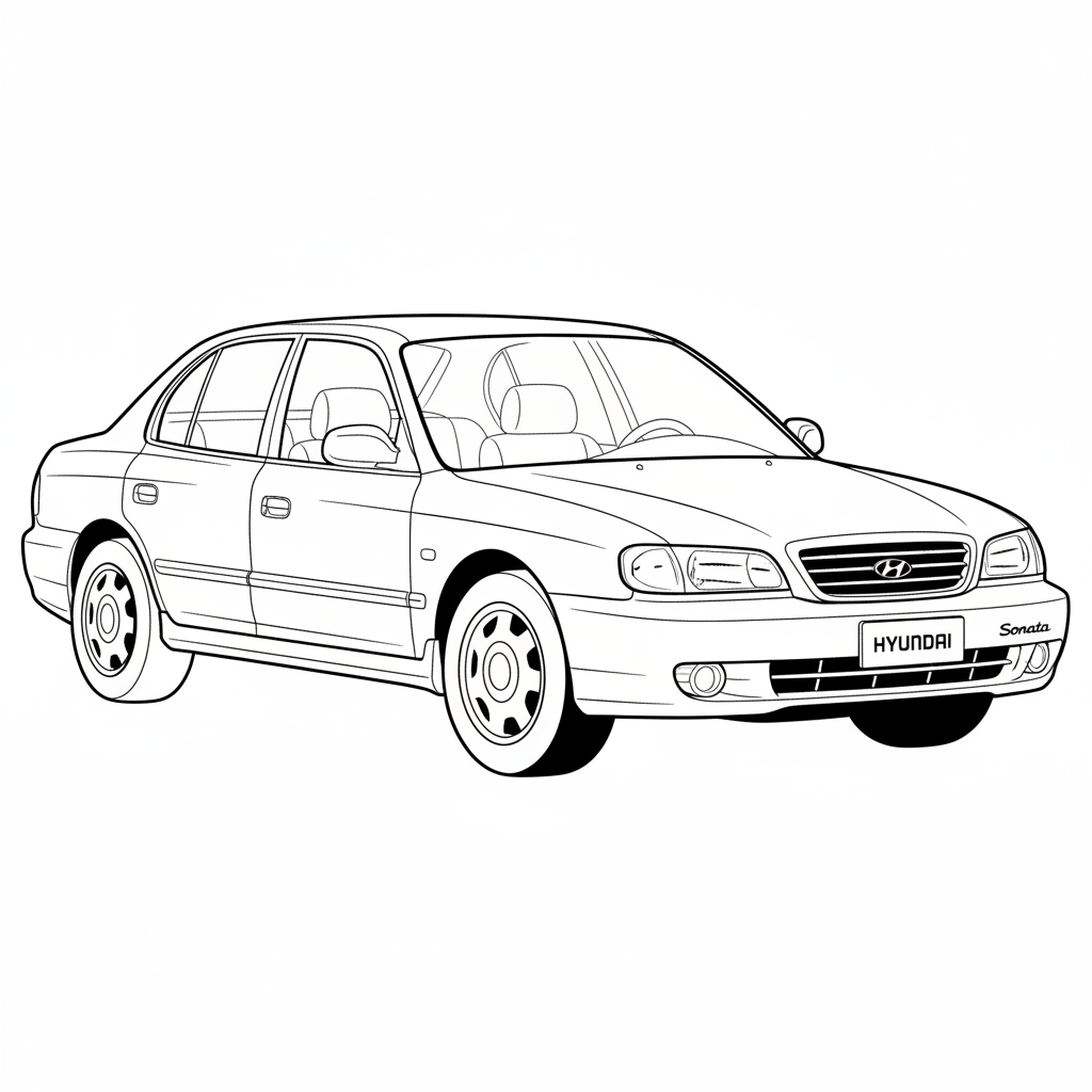 1996 HYUNDAI Sonata coloring page