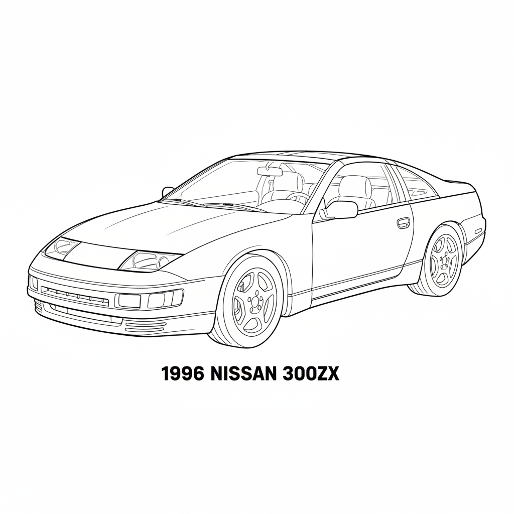 1996 NISSAN 300ZX coloring page