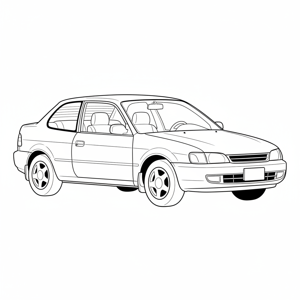 1996 TOYOTA Paseo coloring page