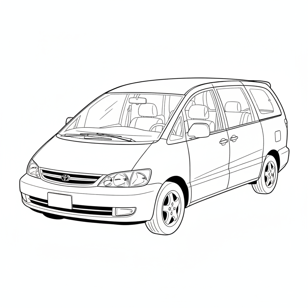 1996 TOYOTA Previa coloring page