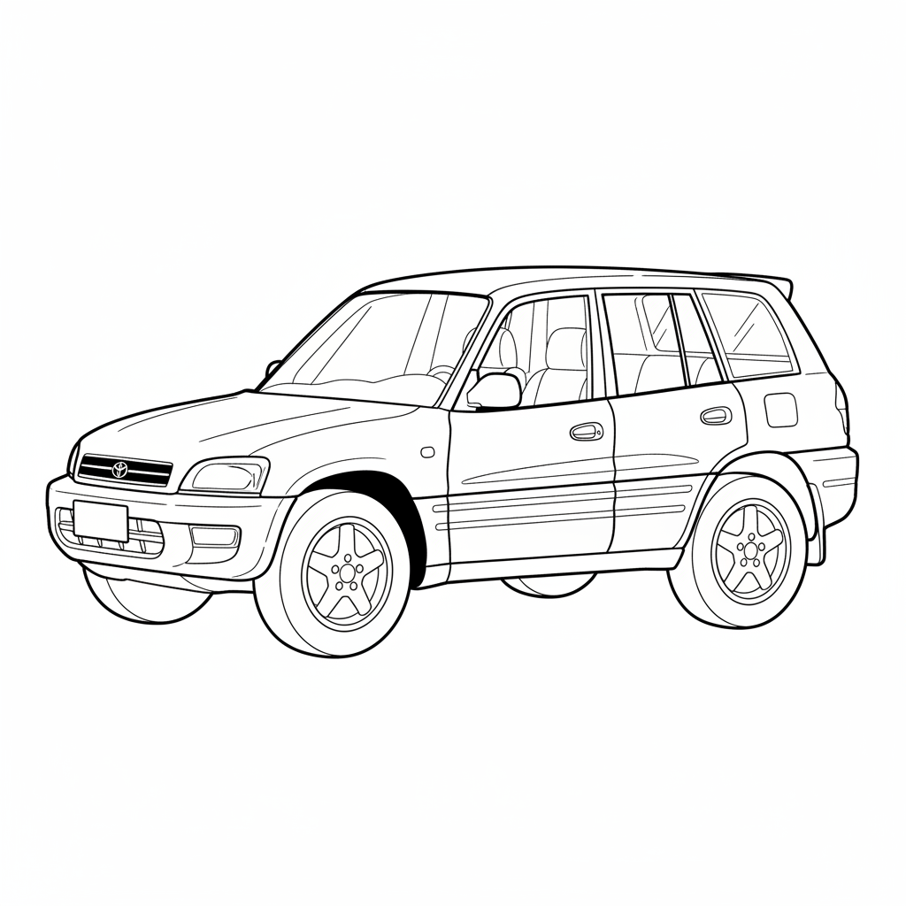 1996 TOYOTA RAV4 coloring page