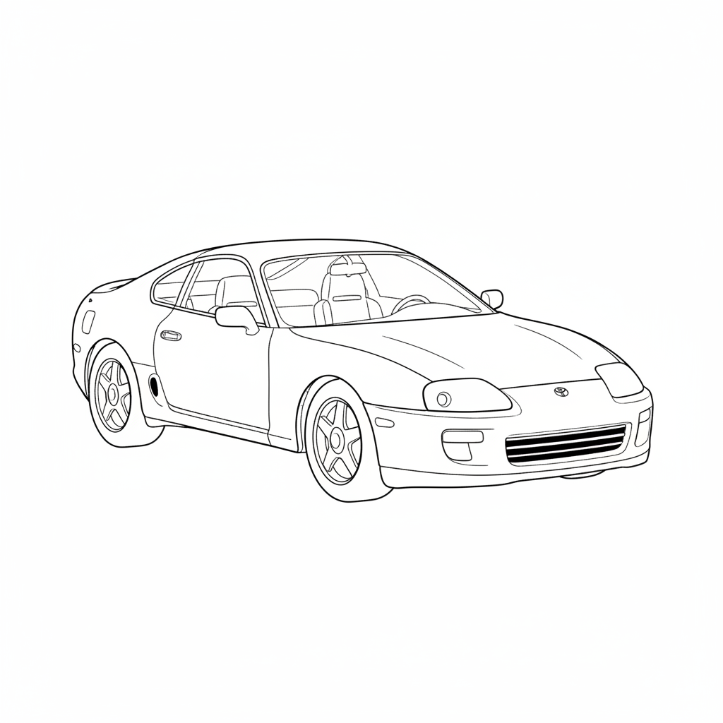 1996 TOYOTA Supra coloring page