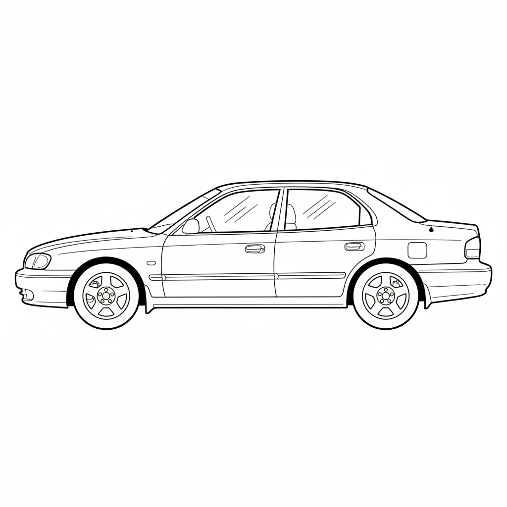1997 HYUNDAI Sonata coloring page