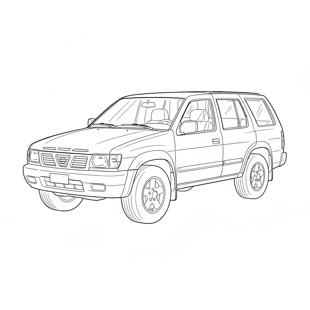 1997 NISSAN Pathfinder coloring page