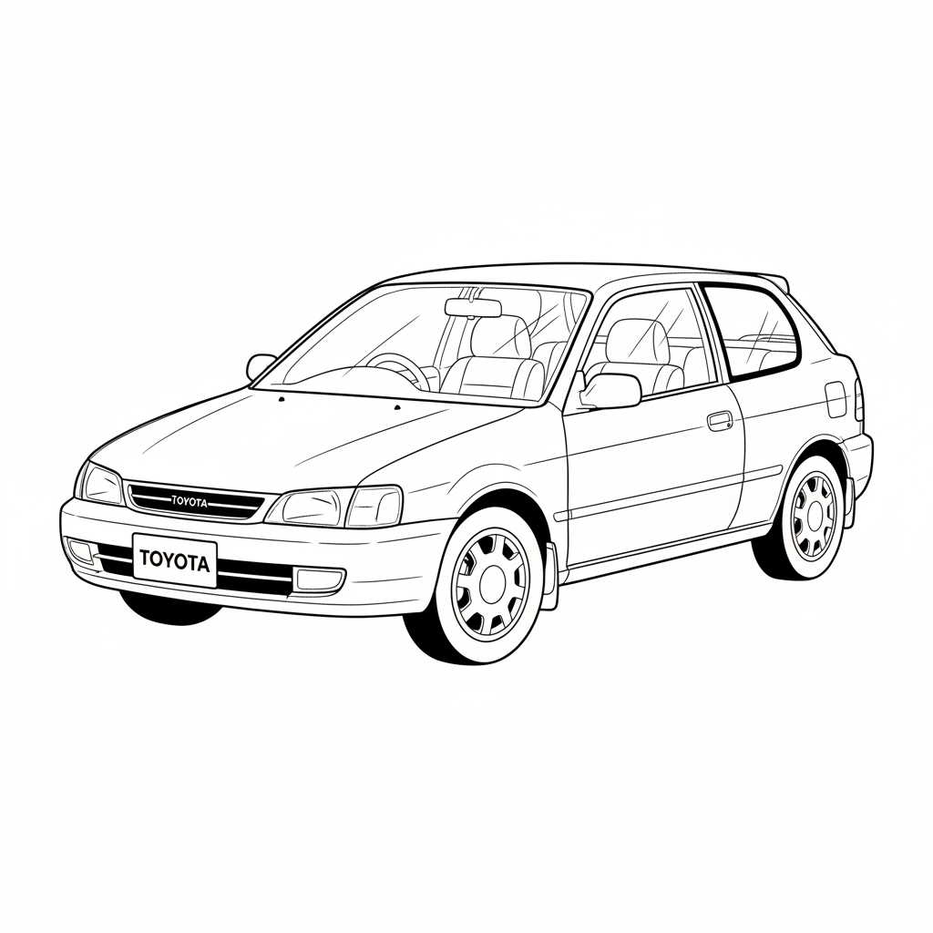 1997 TOYOTA Paseo coloring page