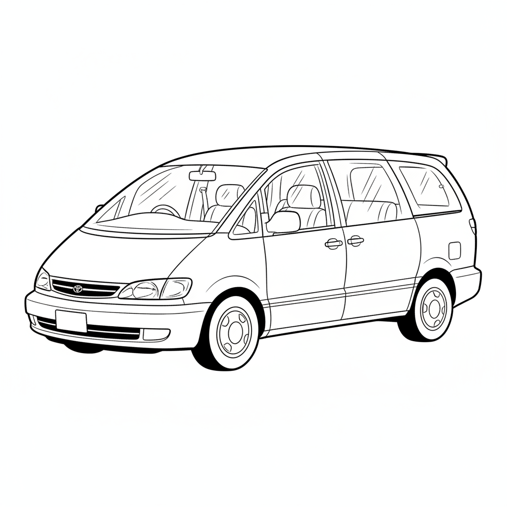 1997 TOYOTA Previa coloring page
