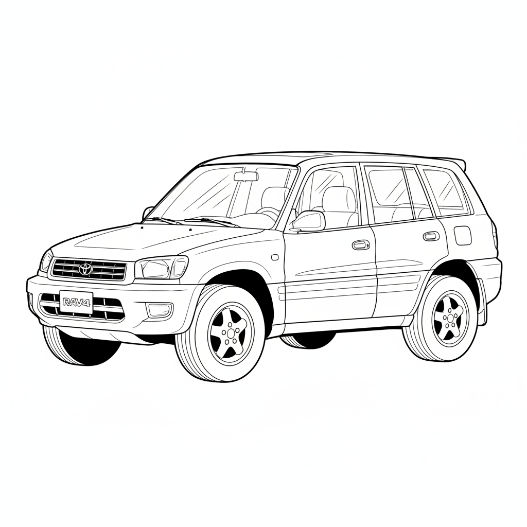 1997 TOYOTA RAV4 coloring page