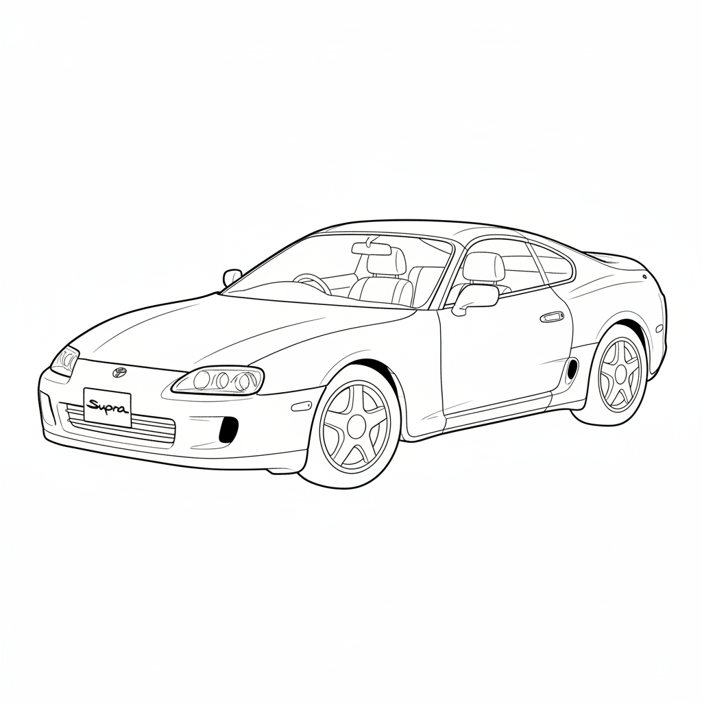 1997 TOYOTA Supra coloring page