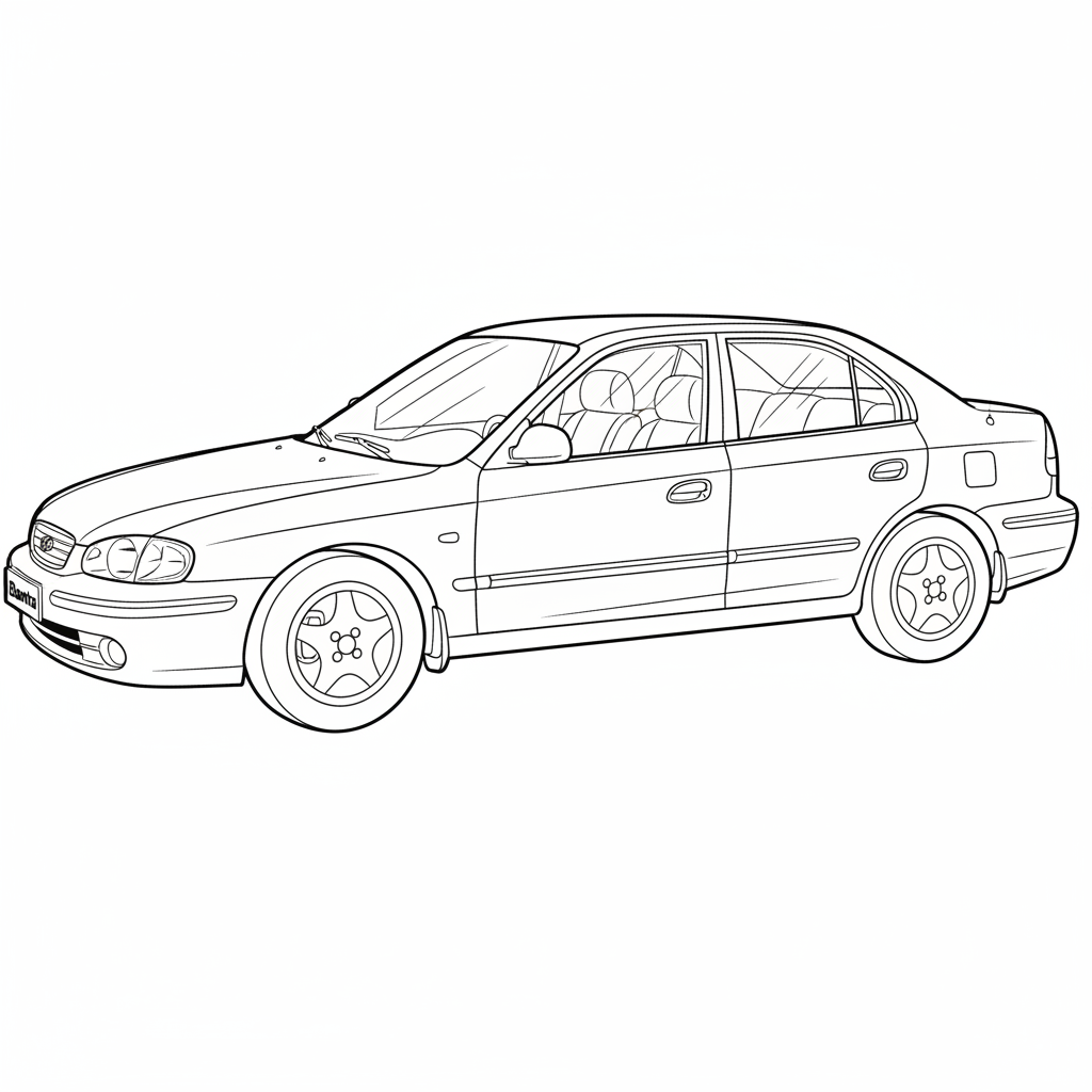 1998 HYUNDAI Elantra coloring page