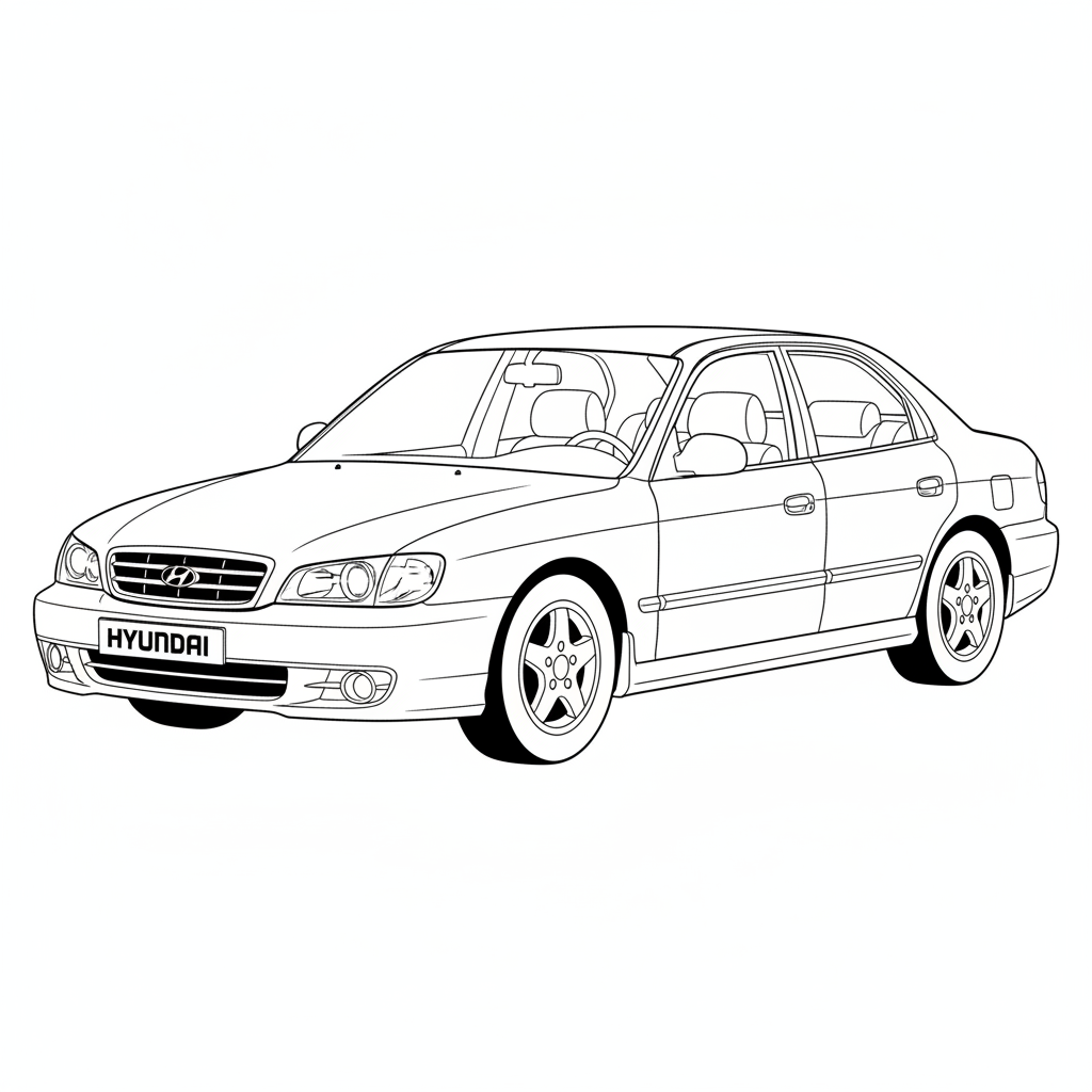 1998 HYUNDAI Sonata coloring page