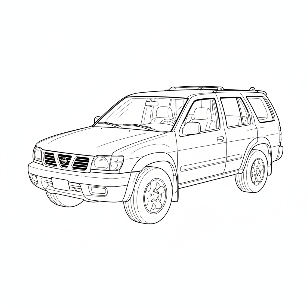 1998 NISSAN Pathfinder coloring page