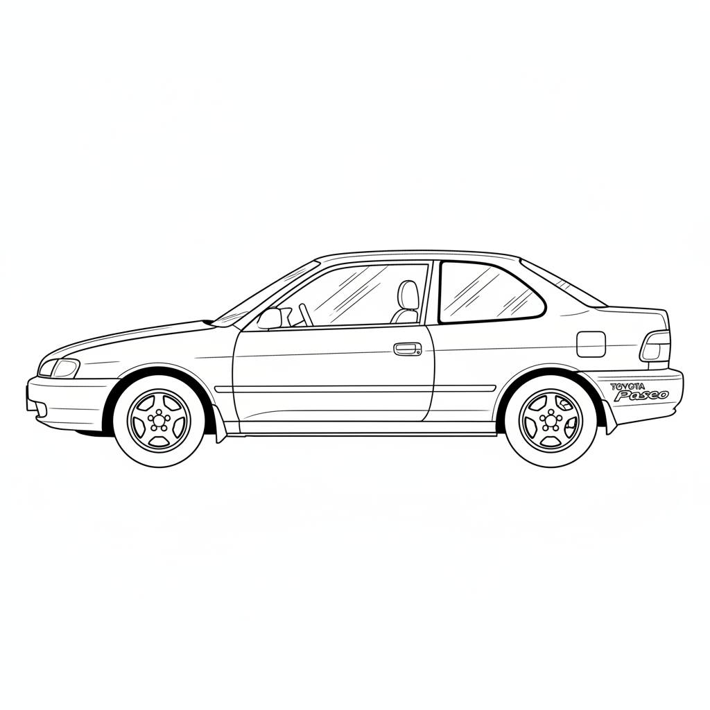 1998 TOYOTA Paseo coloring page
