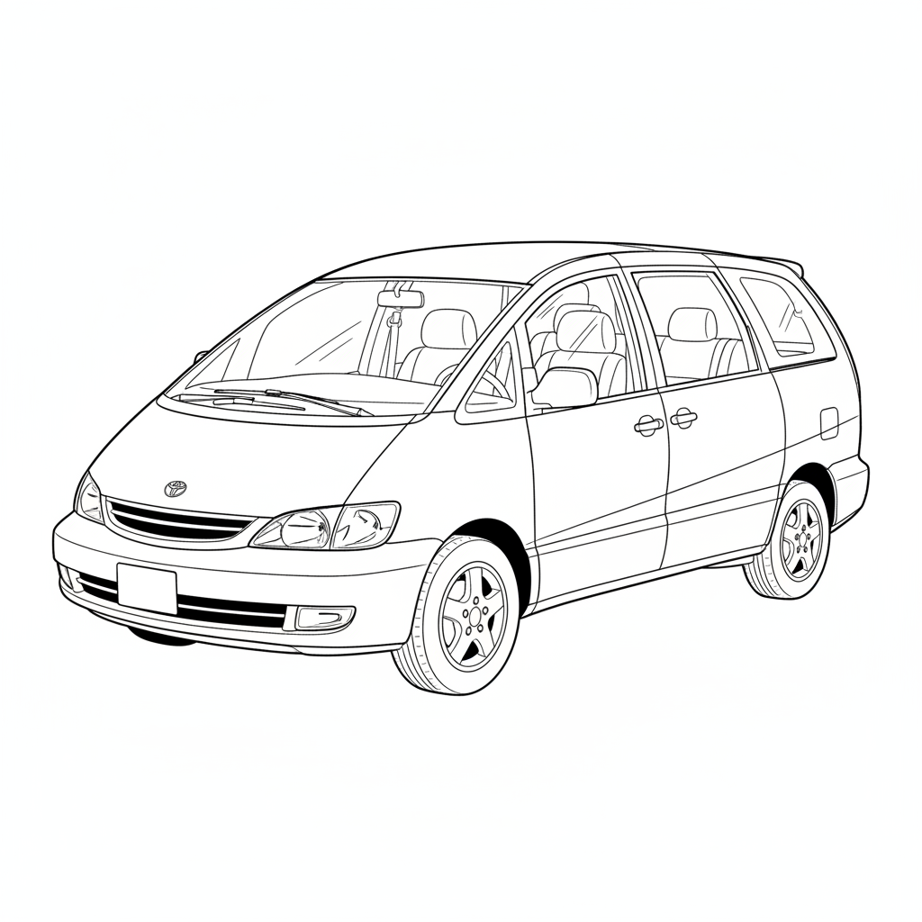 1998 TOYOTA Previa coloring page