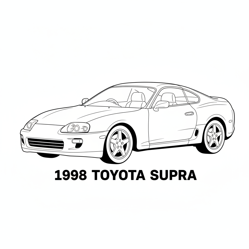 1998 TOYOTA Supra coloring page