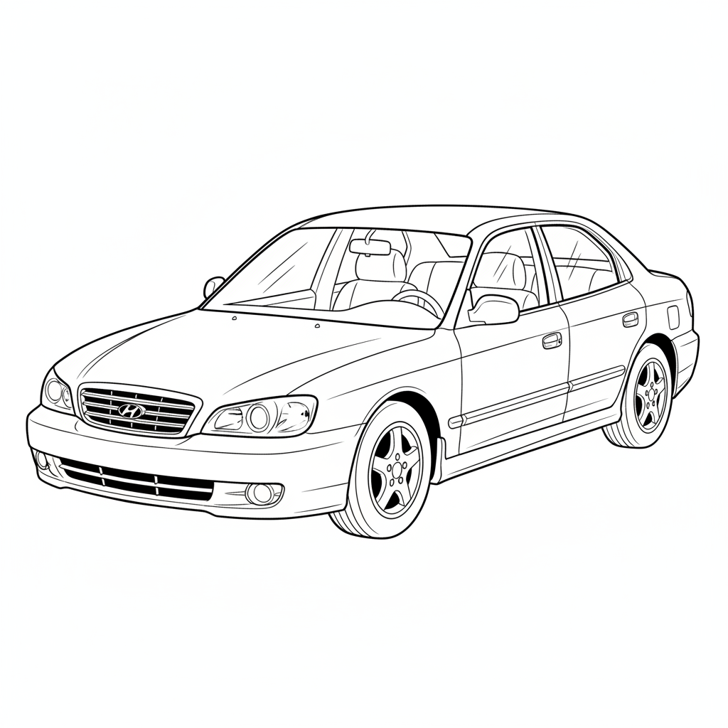 1999 HYUNDAI Sonata coloring page