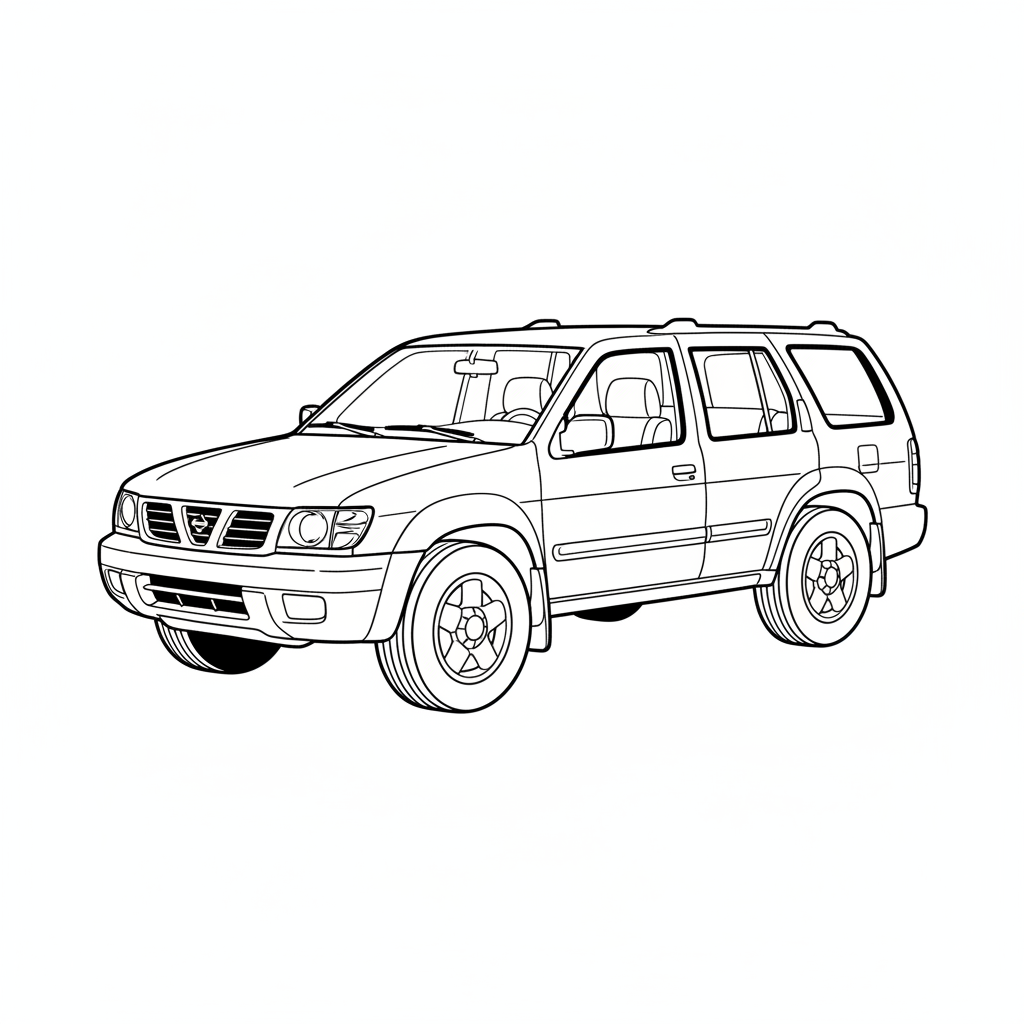 1999 NISSAN Pathfinder coloring page