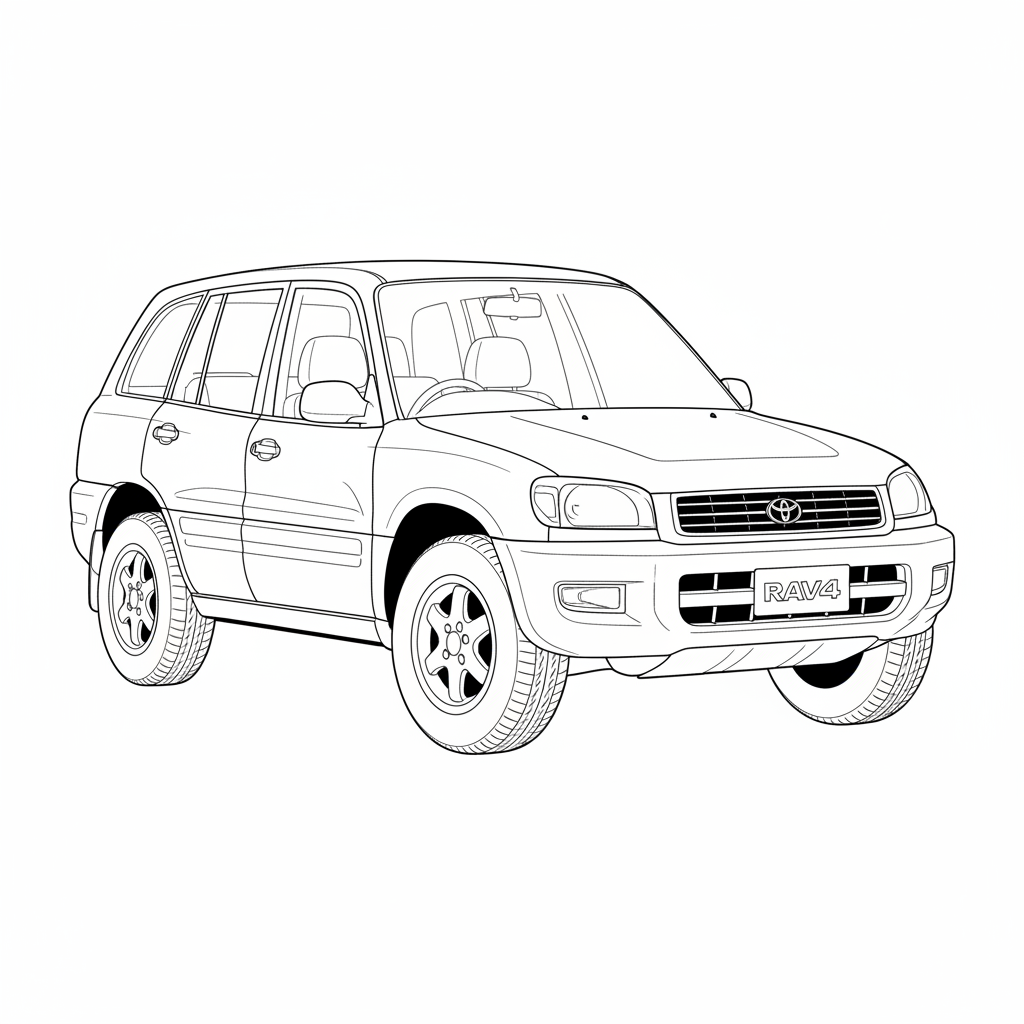 1999 TOYOTA RAV4 coloring page