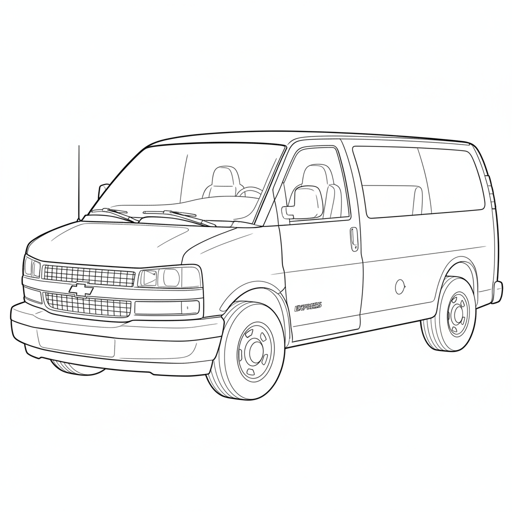 CHEVROLET Express coloring page preview