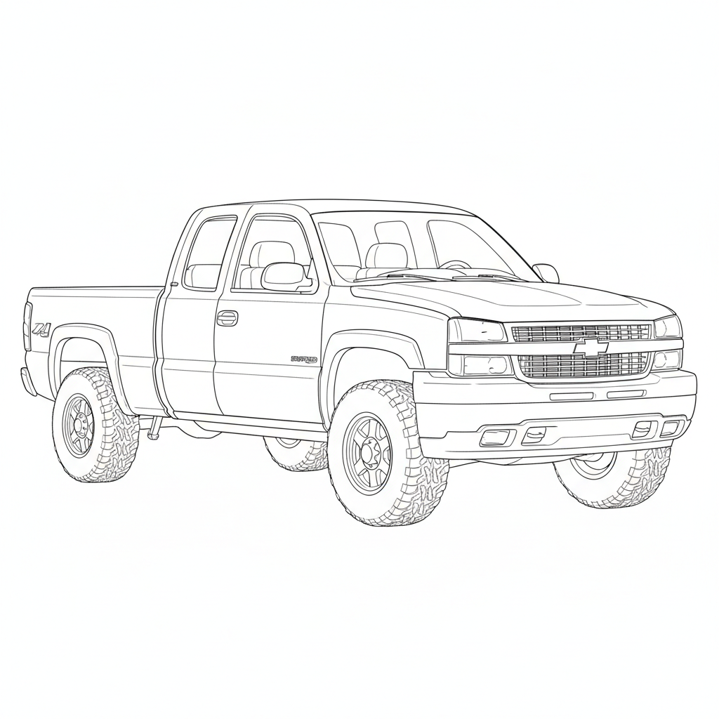 2000 CHEVROLET Silverado coloring page
