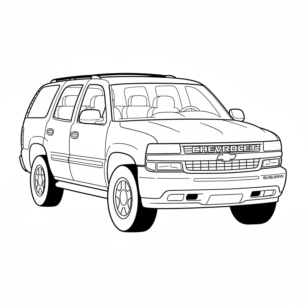 CHEVROLET Suburban coloring page preview