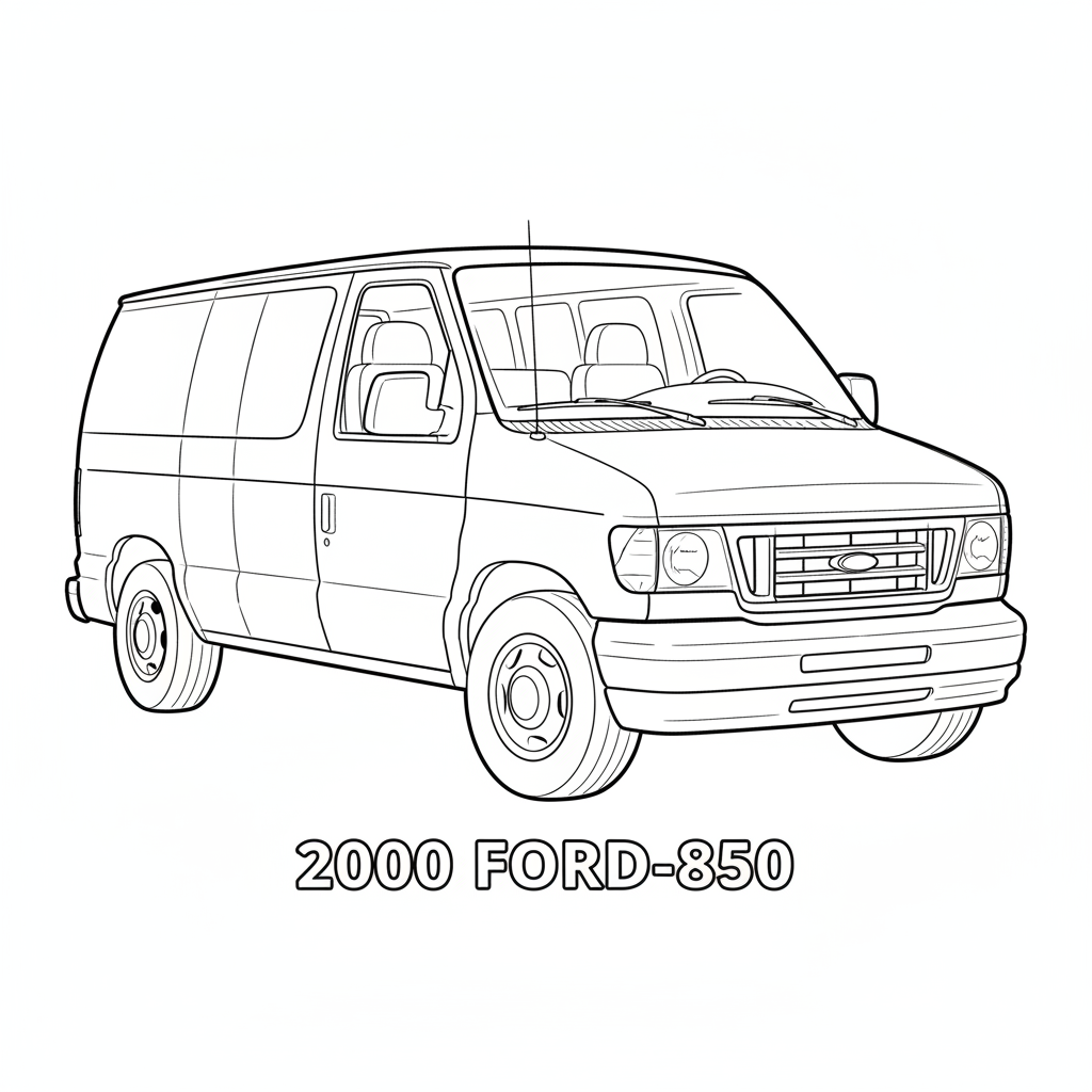 2000 FORD E-350 coloring page