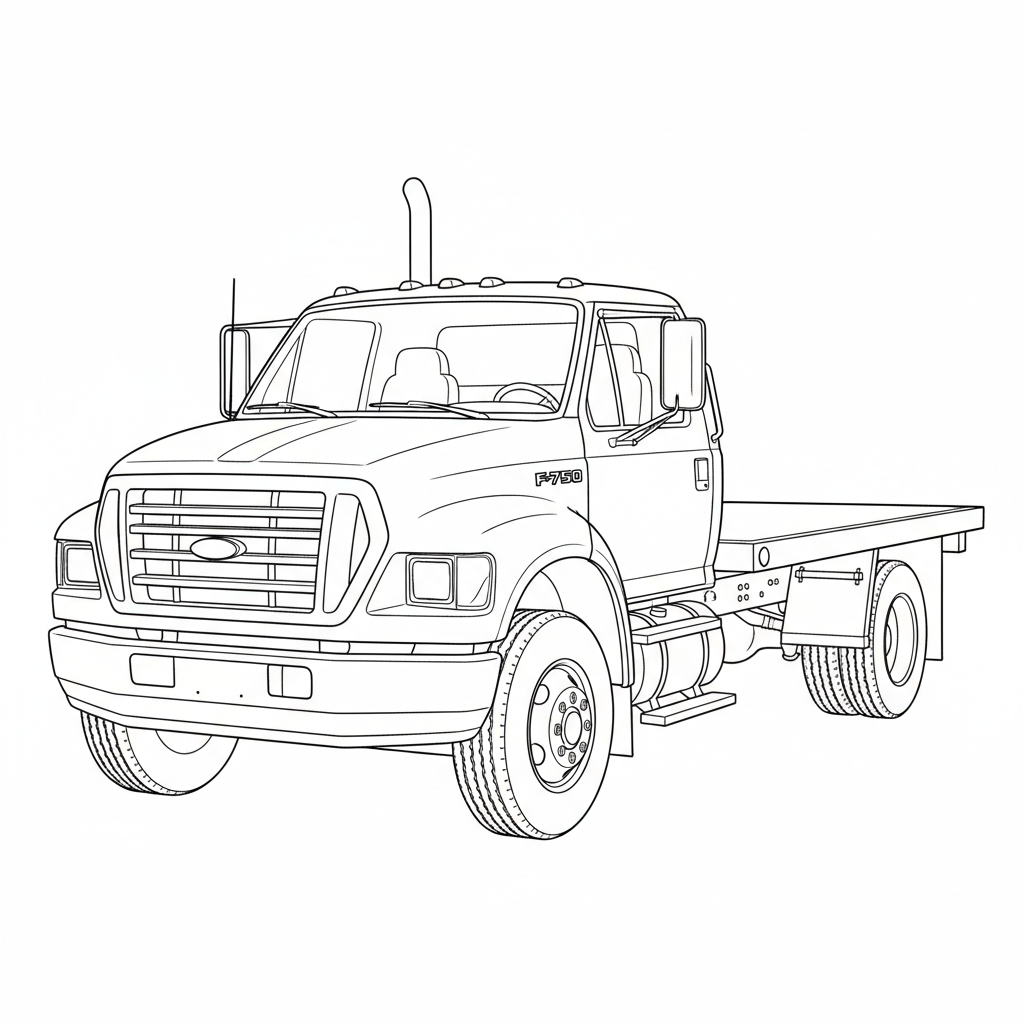 2000 FORD F-750 coloring page
