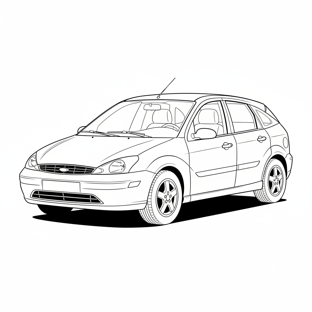 2000 FORD Focus coloring page