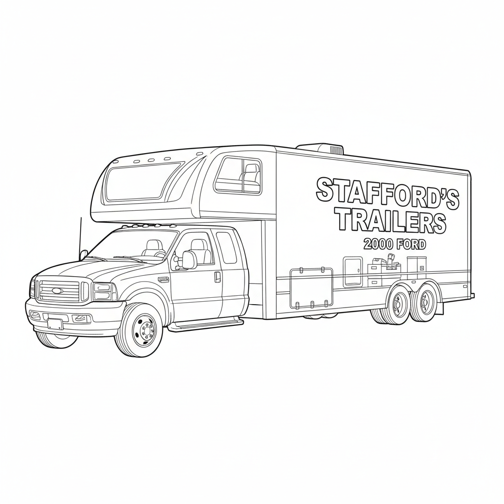 2000 FORD Stafford's Trailers coloring page