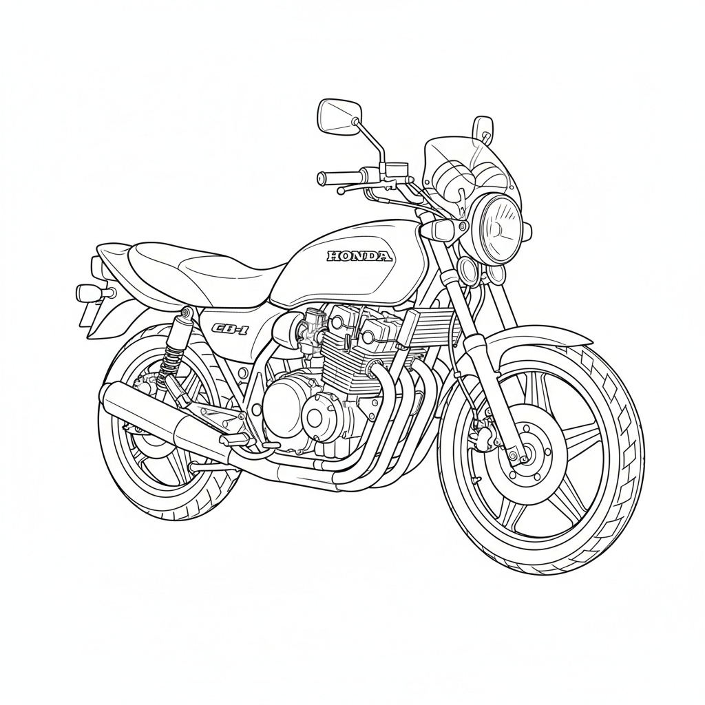 2000 HONDA CB-1 coloring page